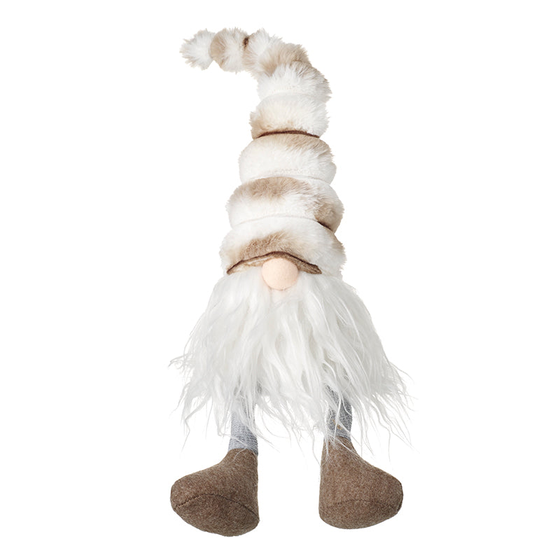 Cream & Brown Fur Hat Gonk