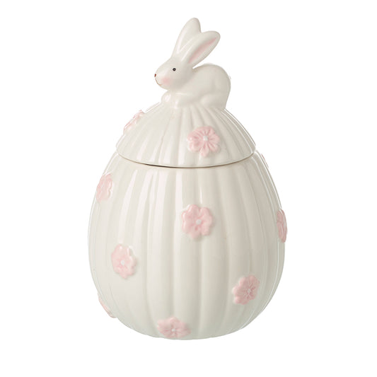 Egg Shaped Jar With Rabbit