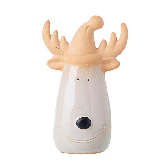 Reindeer Head With Santa Hat