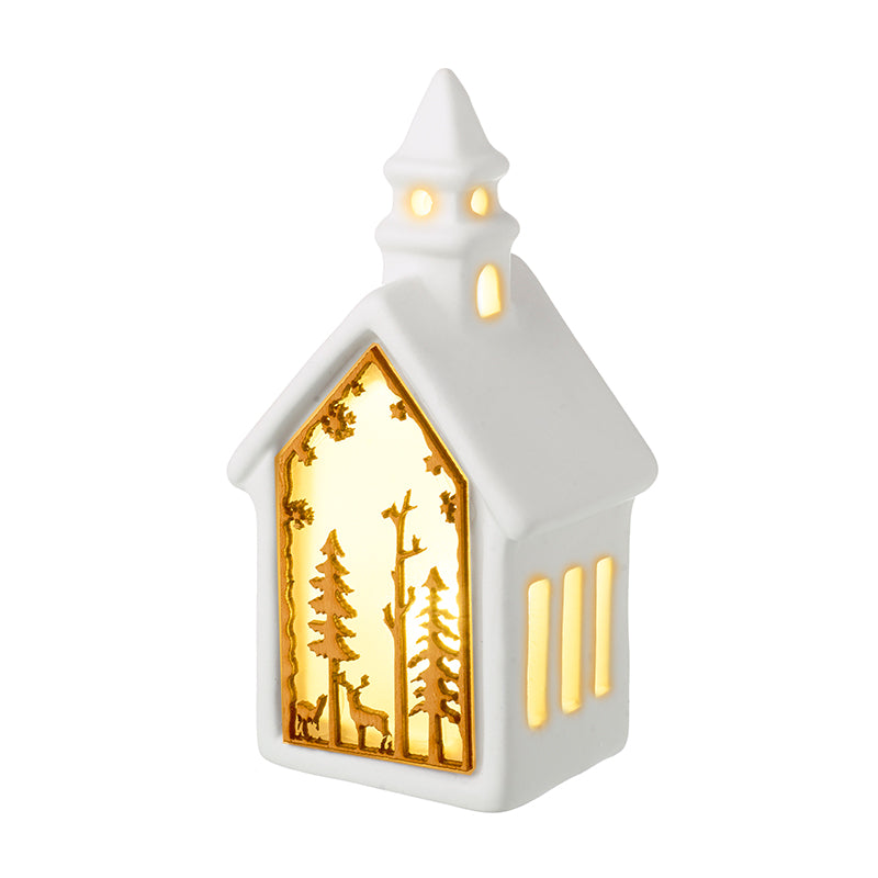 Small Light Up Ceramic House