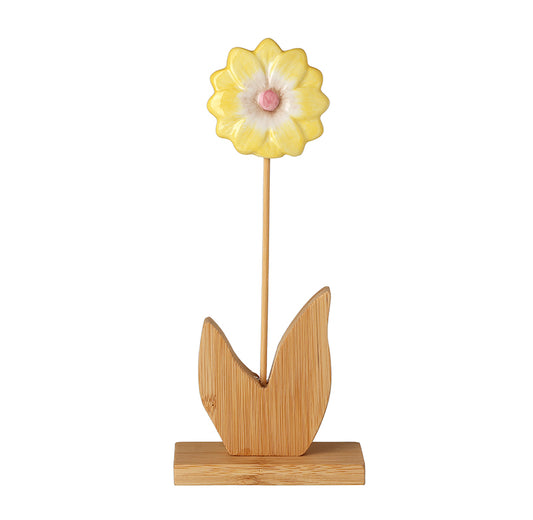 Small Dolomite Flower With Wooden Base