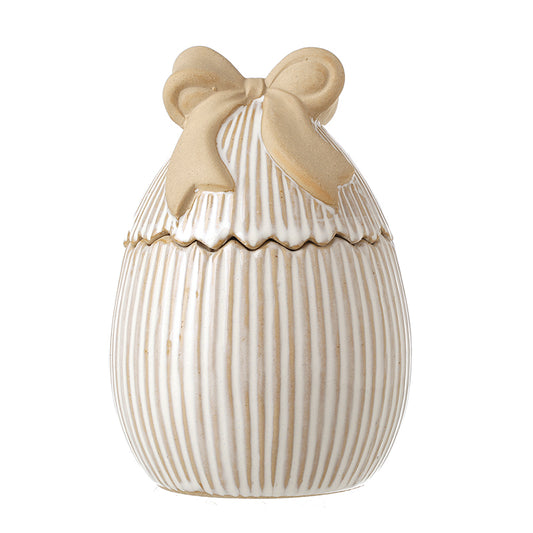 Porcelain Egg Jar Lg