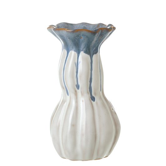 BLUE CERAMIC VASE SML