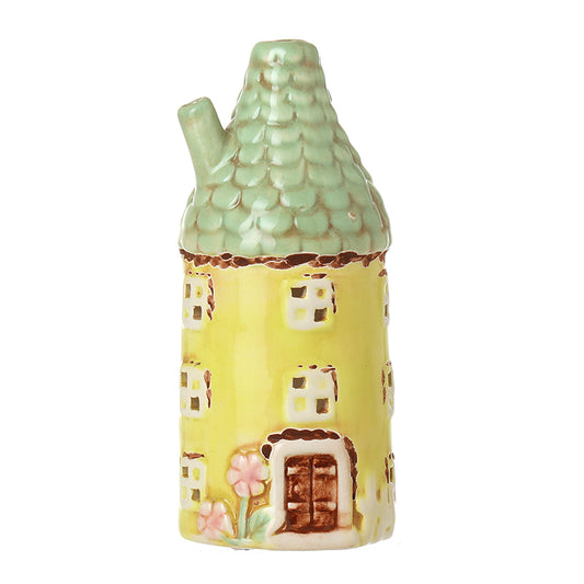 CERAMIC YELLOW ROUND HOUSE ORNAMENT