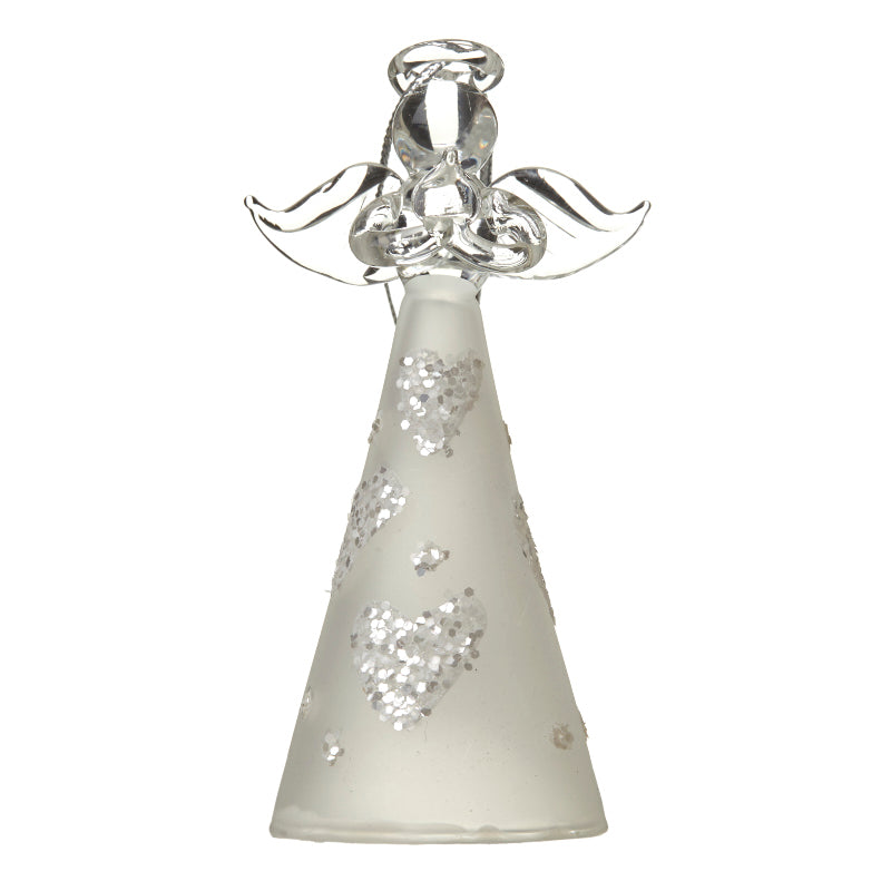 Glass Angel With Hearts