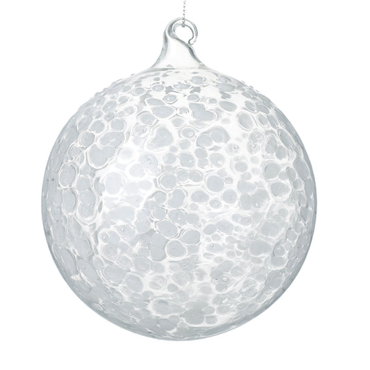 Clear & Mottled Glass Bauble