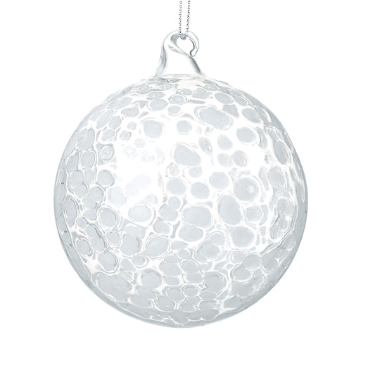 Clear & Mottled Glass Bauble