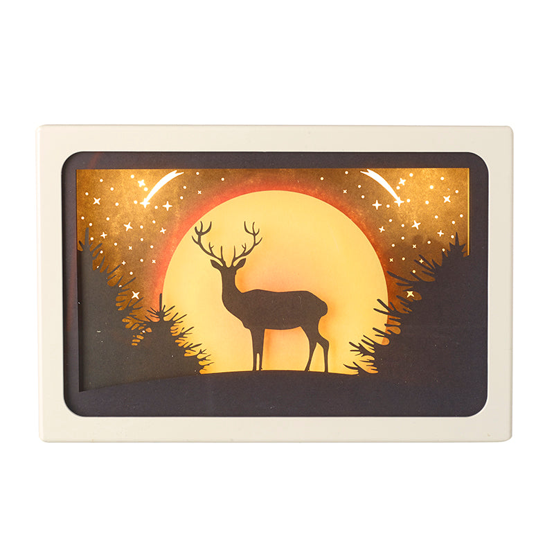 Deer & Moon Light Up Scene
