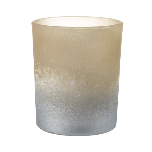 Large Faded Bronze Glass T-Light Holder