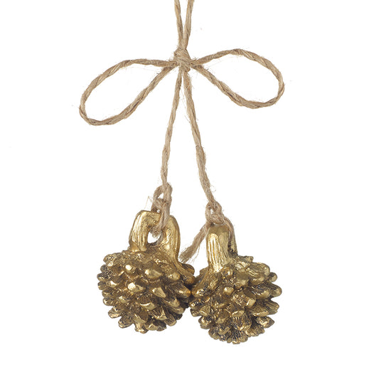 Hanging Mini Gold Fir Cones