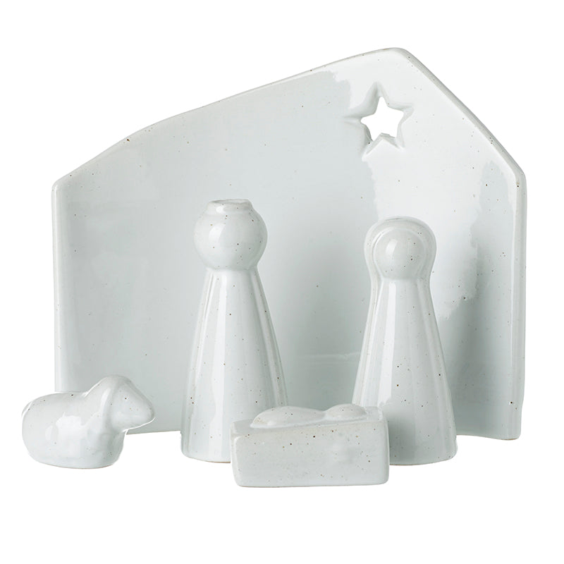 Small White Nativity Scene