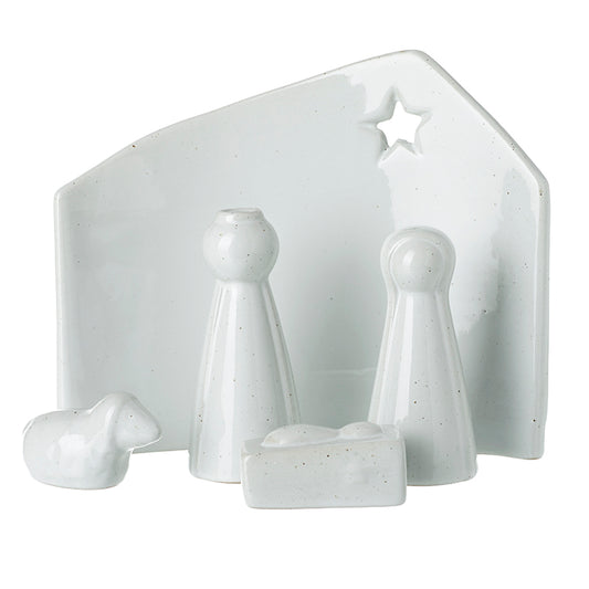 Small White Nativity Scene