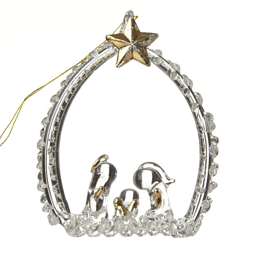 Hanging Glass Nativity Scene
