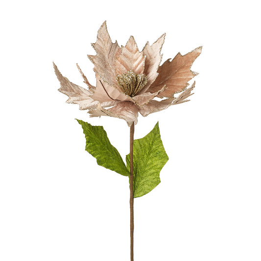 Cream Leaf Petal Spray