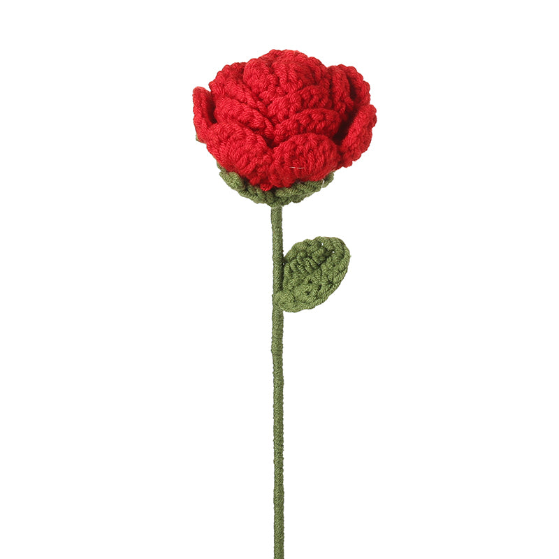 Knitted Red Rose Stem