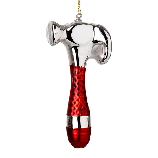 Red Glass Hanging Hammer