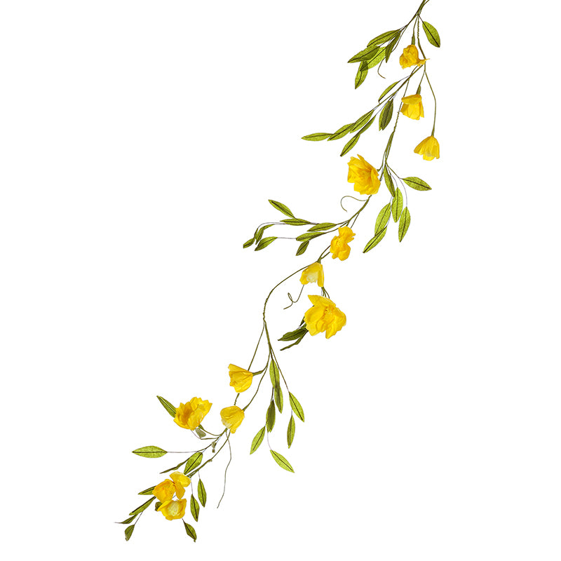 Yellow Paper Flower Garland