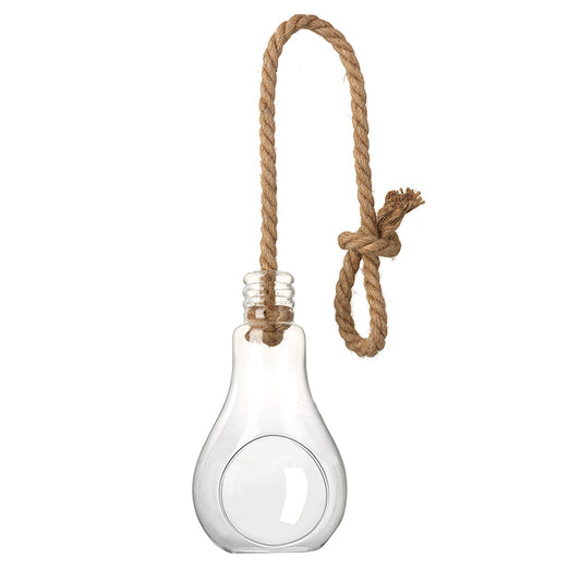 Lg Clear Glass Bulb Tealight Holderwrope