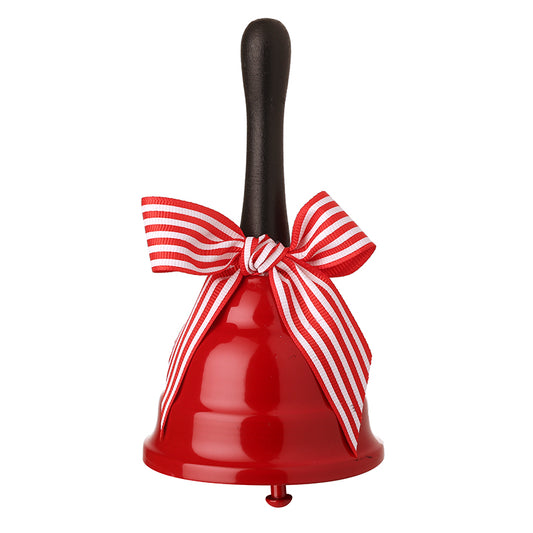 RED METAL HAND BELL WITH BOW