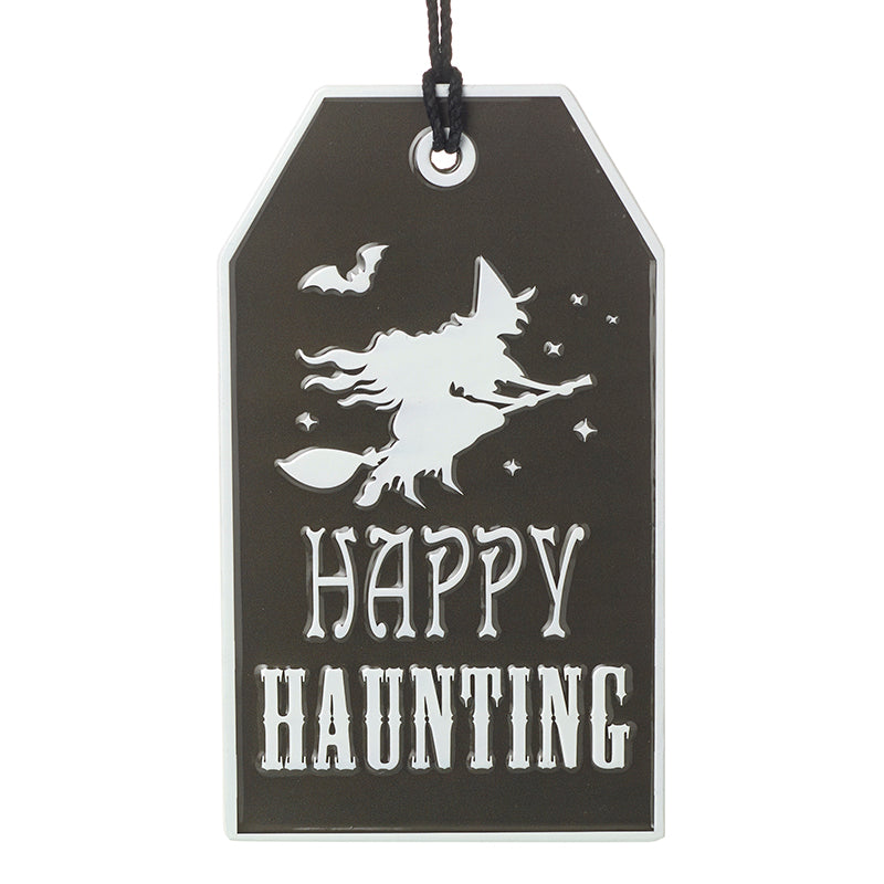 Metal Happy Haunting Sign