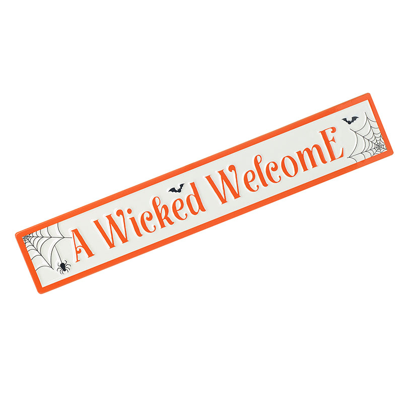 Metal Wicked Welcome Sign