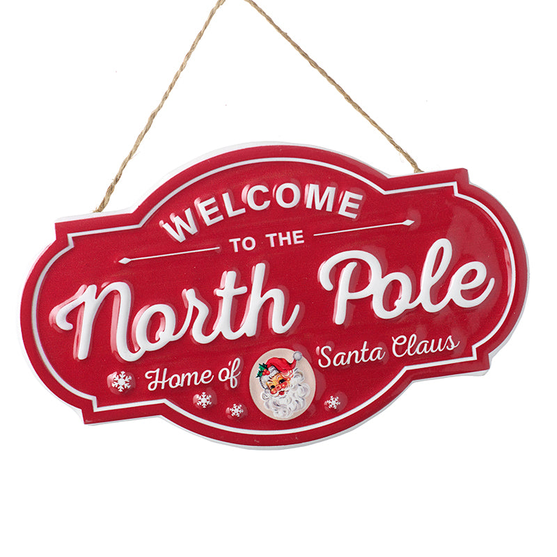 Welcome To The North Pole Sign
