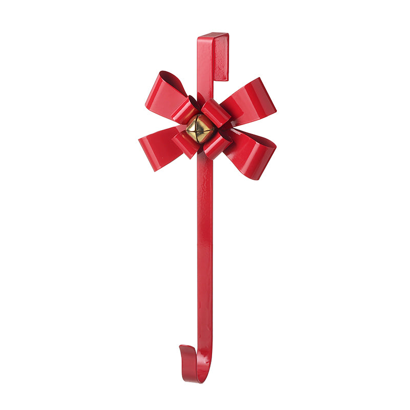RED BOW METAL WREATH HOOK