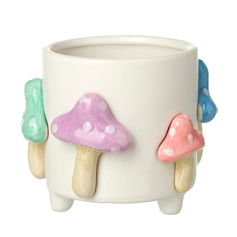 Small Multi Colour Mushroom Pot