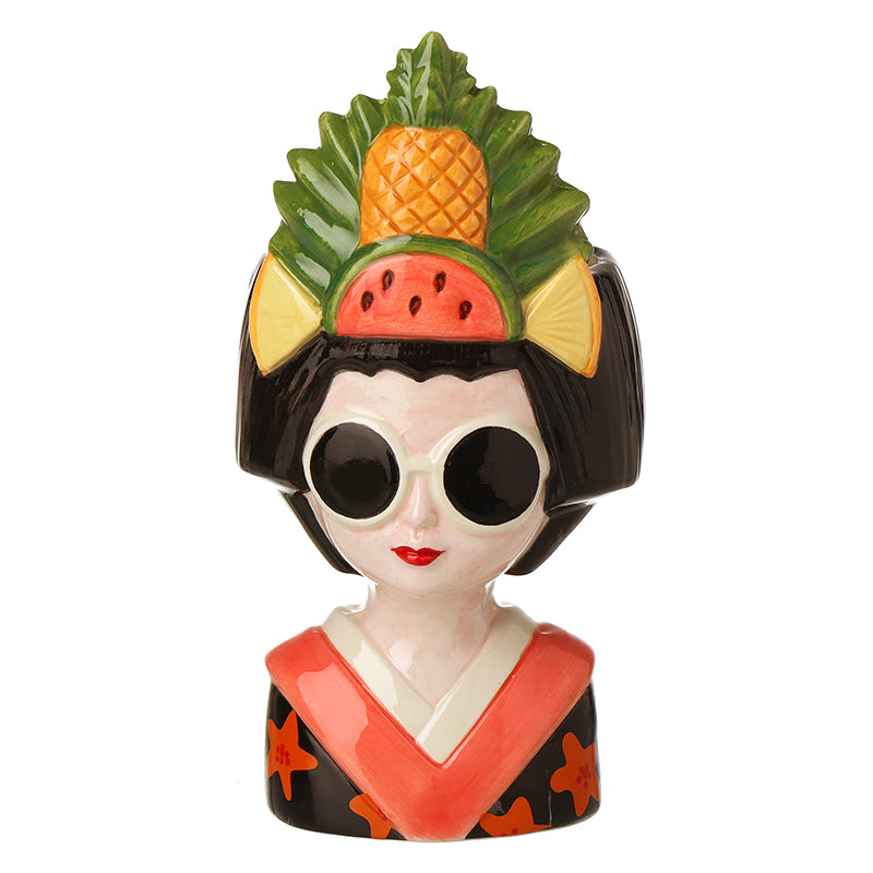 Pineapple Melon Hat Oriental Lady