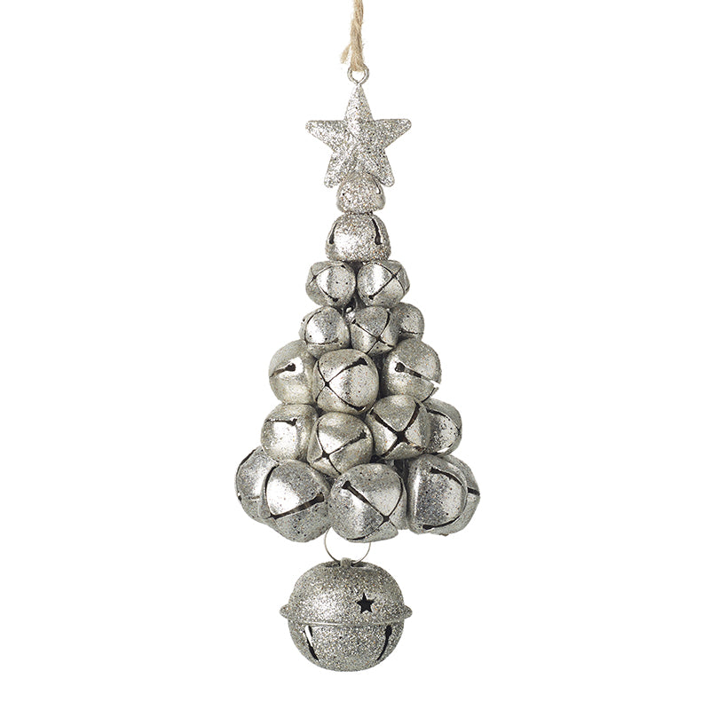 Silver Metal Bells Tree Hanger