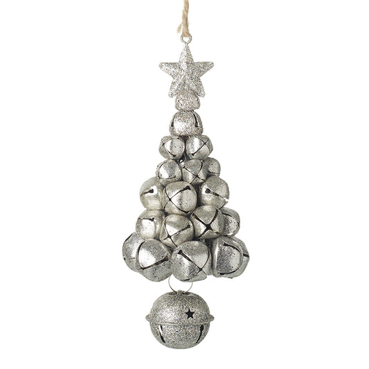 Silver Metal Bells Tree Hanger