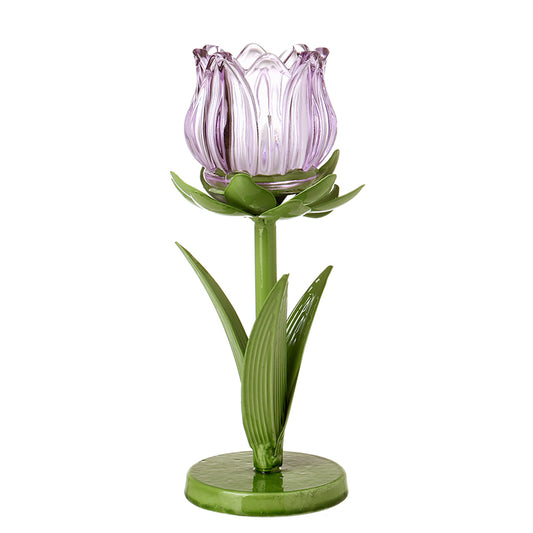 Purple Tulip T-Light Holder