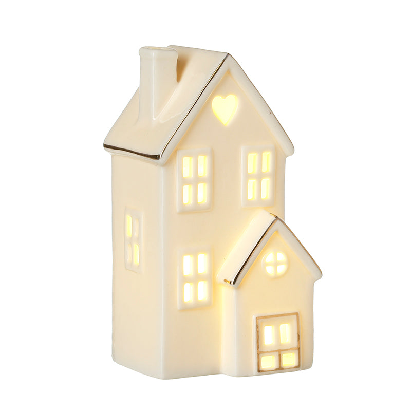 WHITE HOUSE WITH GOLD EDGE LED