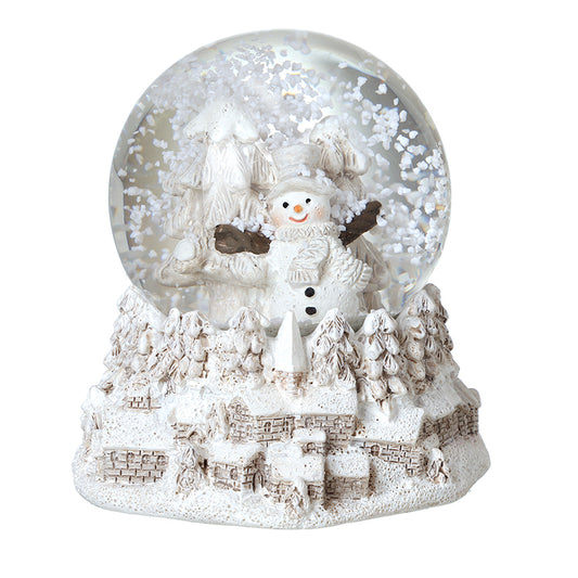 SM SNOWMAN SNOWGLOBE W/DECORATIVE BASE