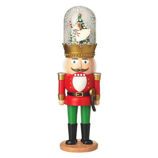 RED SNOWGLOBE NUTCRACKER ORNAMENT