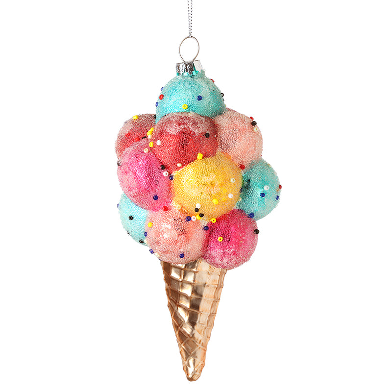 GLASS HANGING ICE CREAM CONE