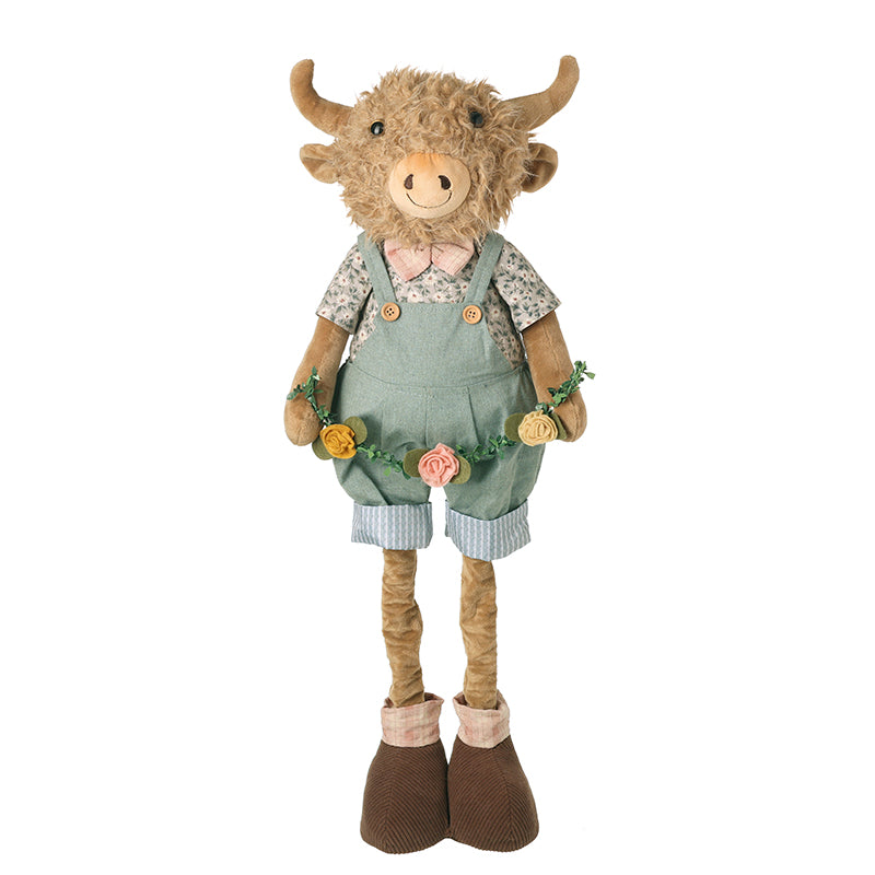 HIGHLAND COW WITH EXTENDABLE LEGS