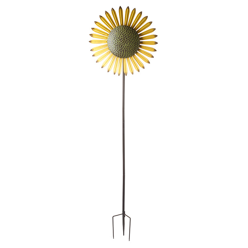 Small Metal Sunflower Windmill