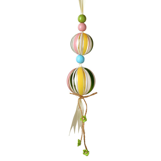 Glass Hanging Two Bauble Dec
