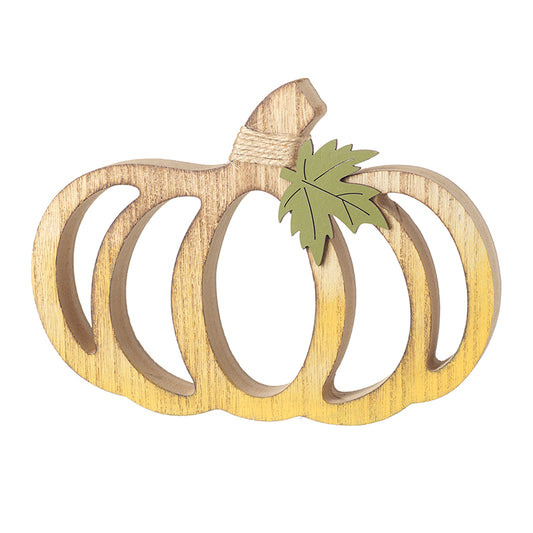 Wooden Cut Out Pumpkin