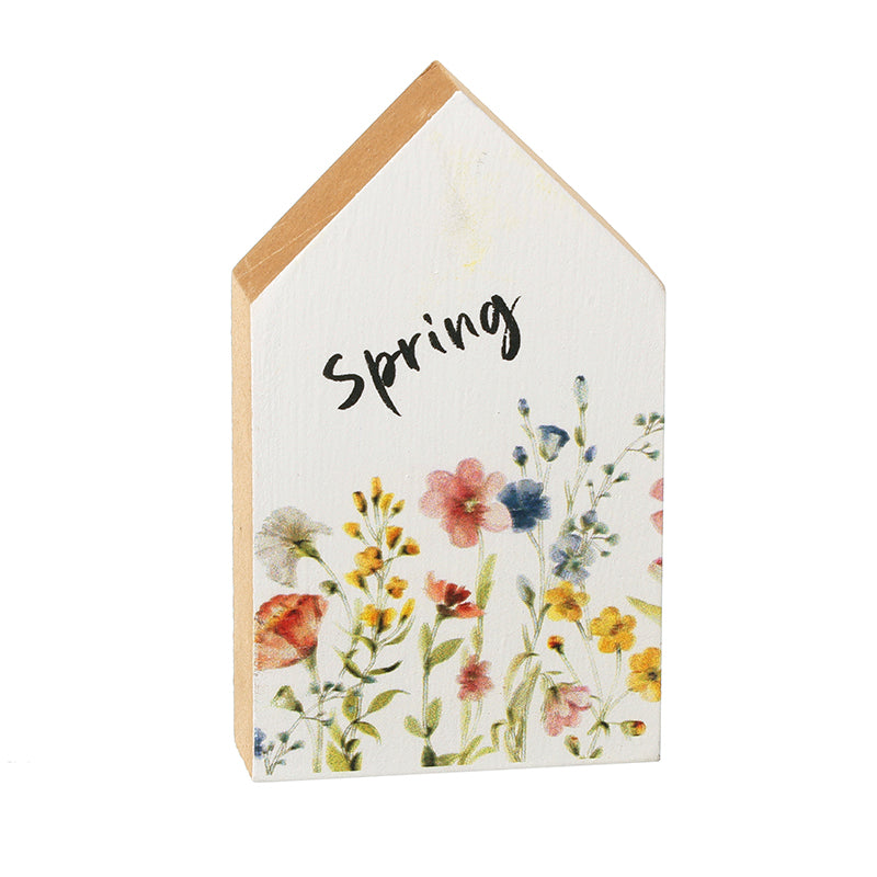 Wooden Flower Spring House Dec