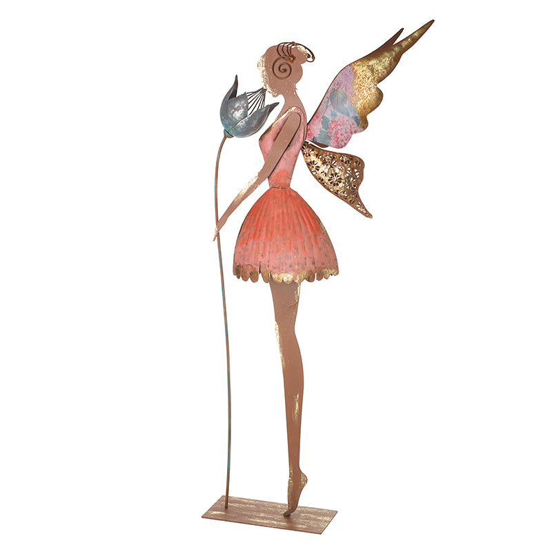 Fairy In Pink Dress With Flower