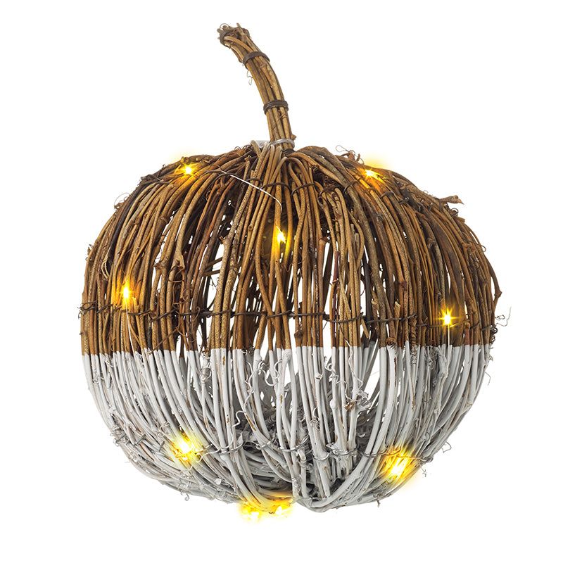 Light Up Rattan Pumpkin