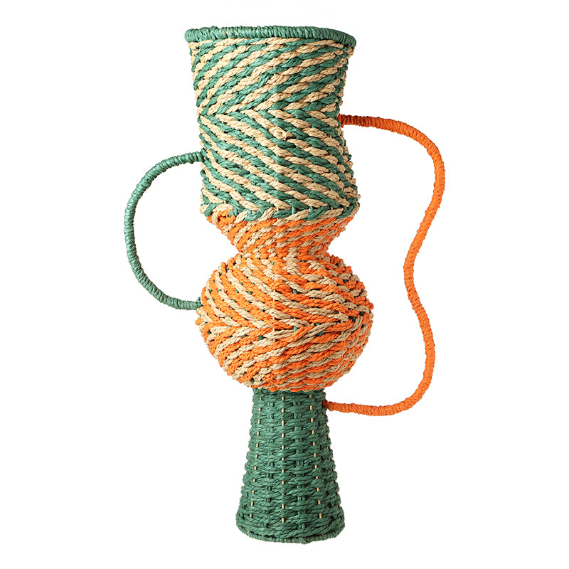 ROPE VASE WITH SHAPED HANDLES