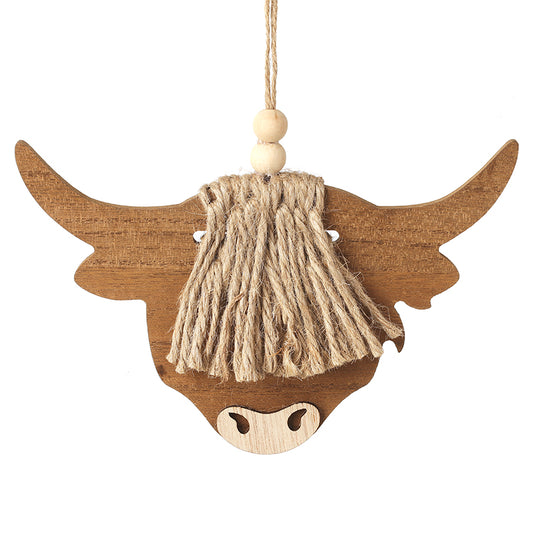 Long Fringe Highland Cow Hanger