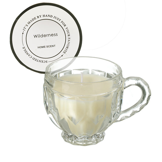 Cream Glass Cup Candle