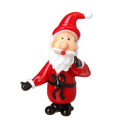 GLASS SANTA CLAUS IN RED HAT
