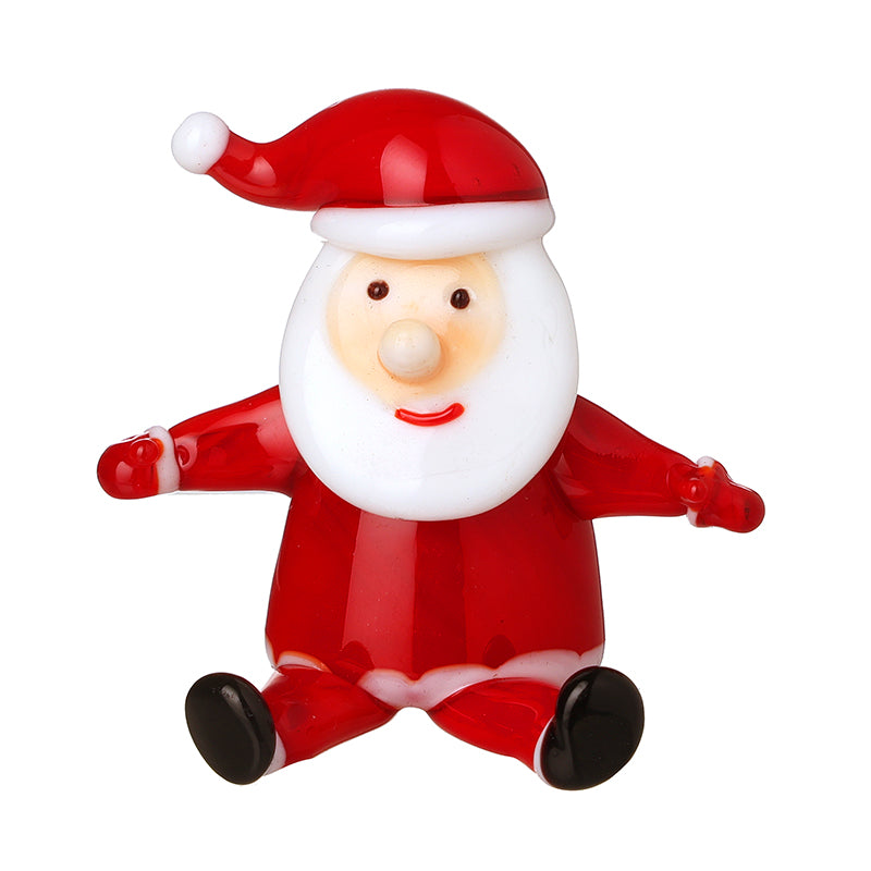 GLASS SITTING SANTA CLAUS