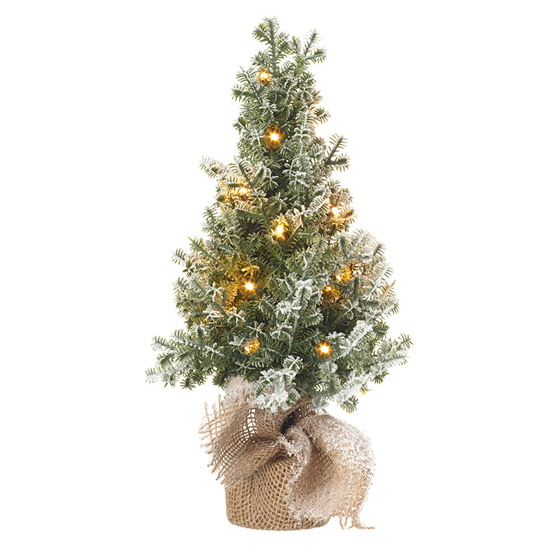 Light Up Tree With Hessian Base