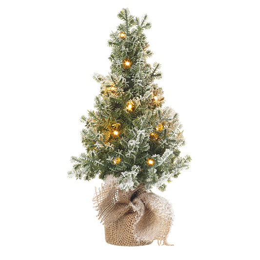 Light Up Tree With Hessian Base